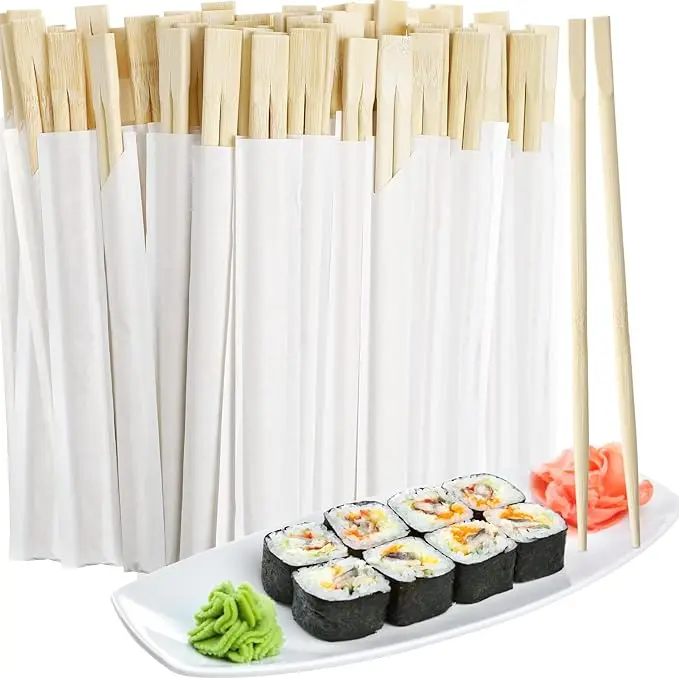 Custom printed disposable set sushi chopsticks bamboo personalized chopsticks with logo