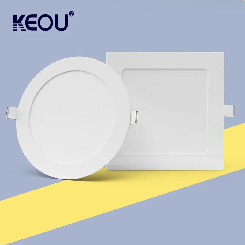 Factory price ultra slim square 9w recessed downlight led panel ce rohs  approval