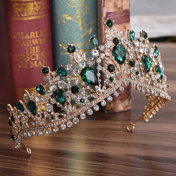 
H1084 New Korean full rhinestone discount tiaras and crowns wedding Bridal Jewelry 
