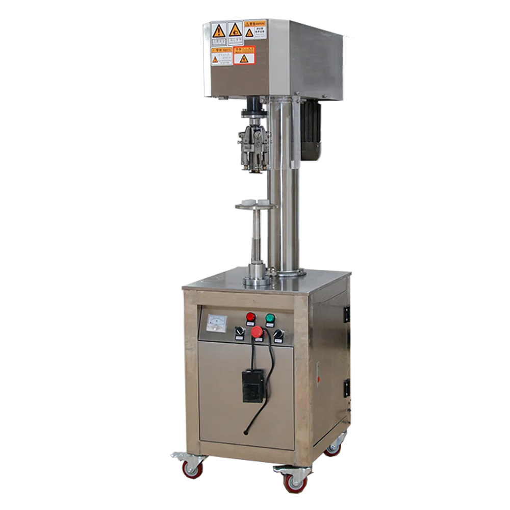 Adjustable Speed Semi Automatic Wine Whisky Glass Bottle Locking Capping Machine