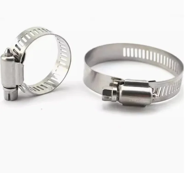 High Quality 201/304 Stainless Steel Hoop Hose Clamp Aluminium Pipe Clamp with Zinc Finish OEM Customizable for American Cars