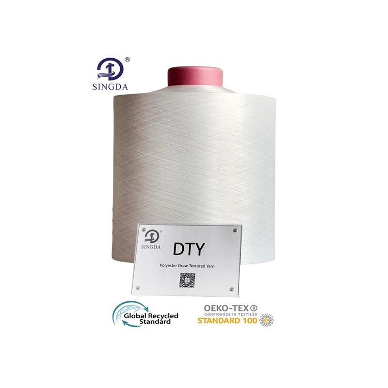 GRS Cheap Price DTY 75D/36F SD RW NIM AA GRADE 100% Polyester Textured Semi Yarn for Woven Label