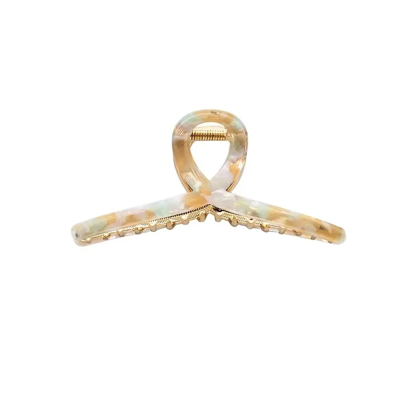 Hot selling acetate hair clip summer large metal shark clip headwear