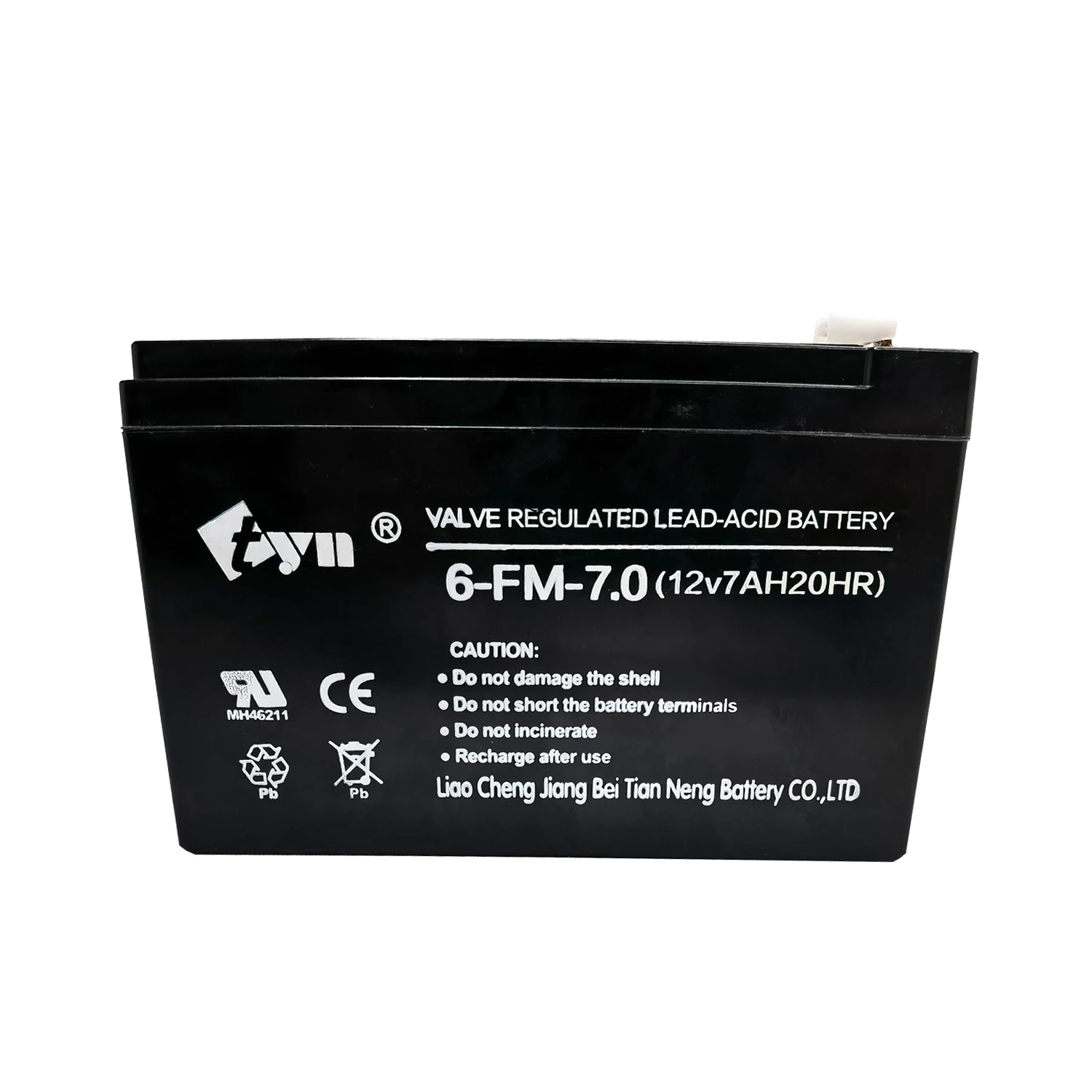 Tyn Brand 12V7AH Lead Acid Wet Charged MF Battery Good Quality for Motorcycles and Consumer Electronics from China