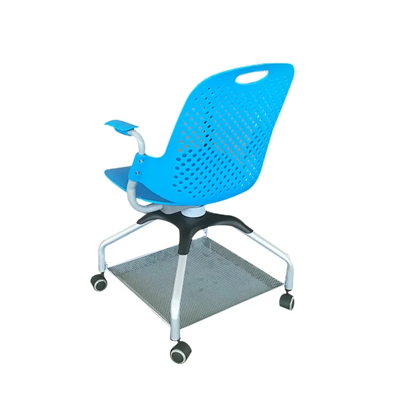 480*530*900mm Size Stacking Classroom Floor Chair With Foldable Writing Tablet