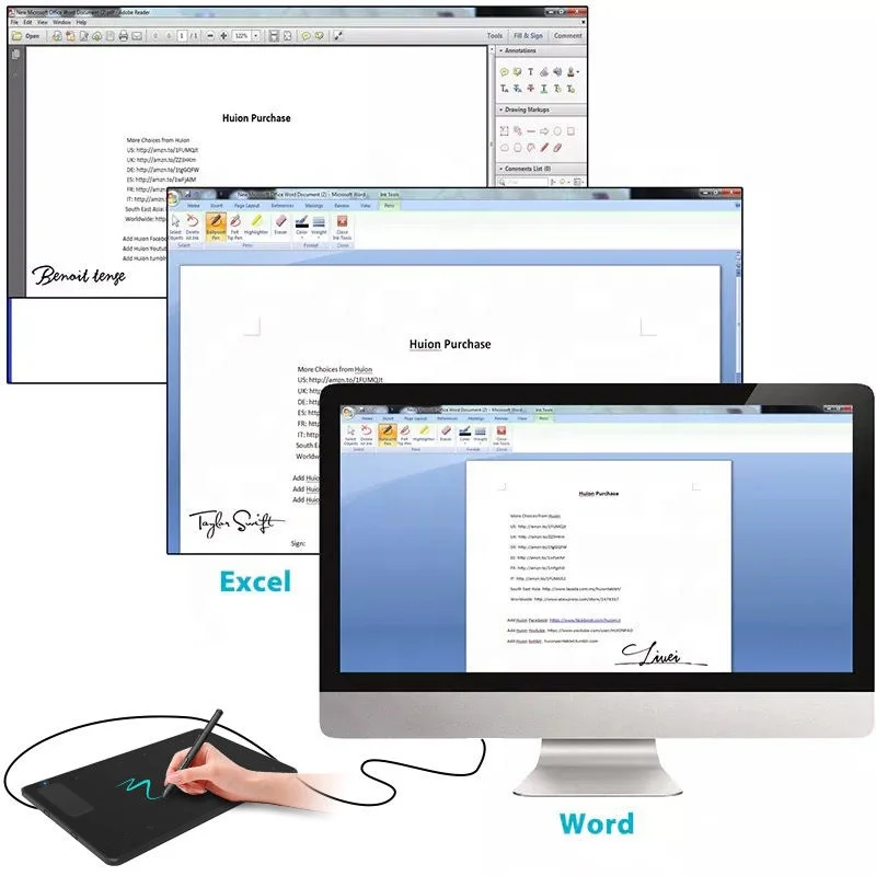 Electronic Writing Board Drawing Tablet Handwriting Writing Pad Portable Graphic Tablet pad digital art drawing