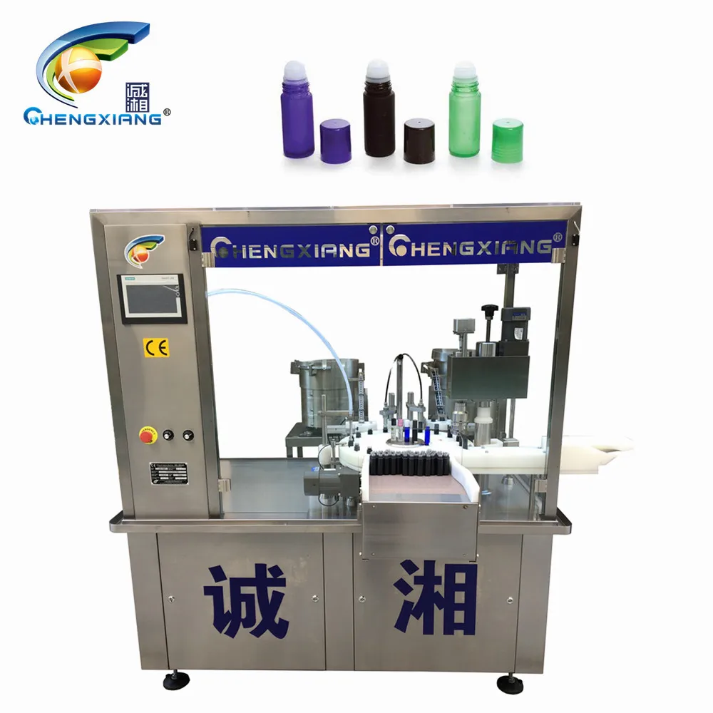 
Automatic Roll On Bottle 5ml 10ml Perfume Filling Capping Machine Eliquid Vials Filling Line 