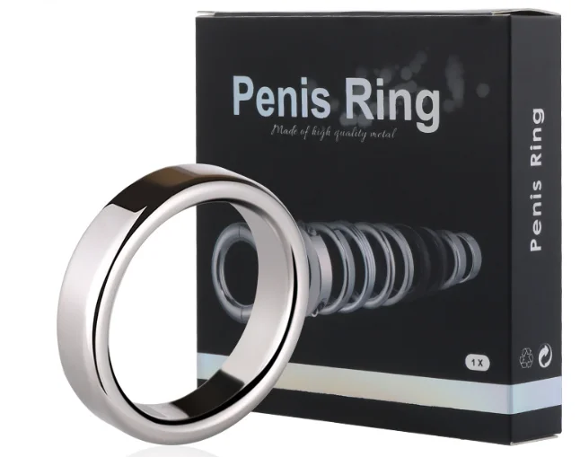 Aimitoy 4 Size Stainless Steel Penis Enlargement Ring Adult Male Sex Toys Foreskin Resistance Ring Penis Cock Ring