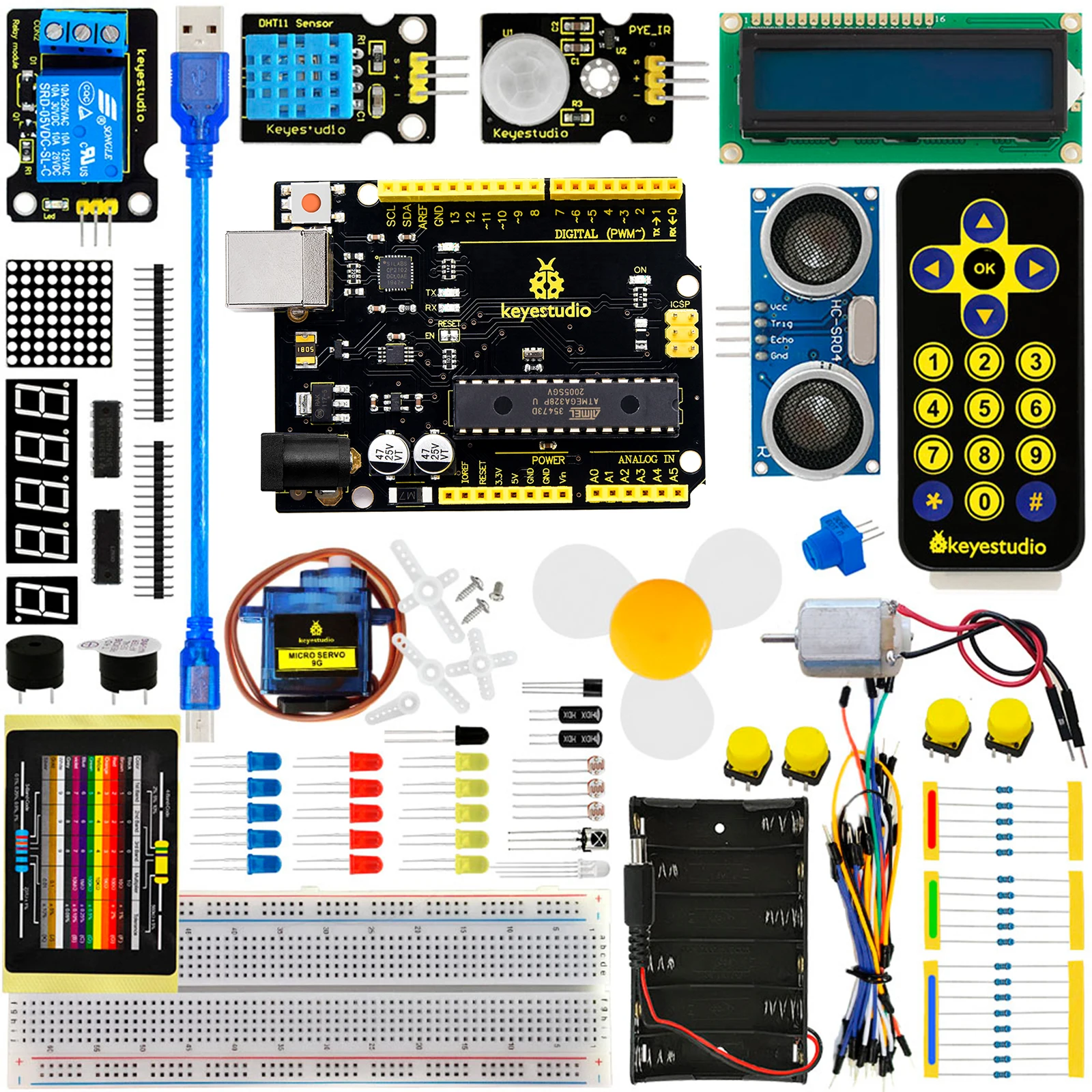 Базовый стартовый набор V2 для Arduino UNO R3 Обучающий с учебным