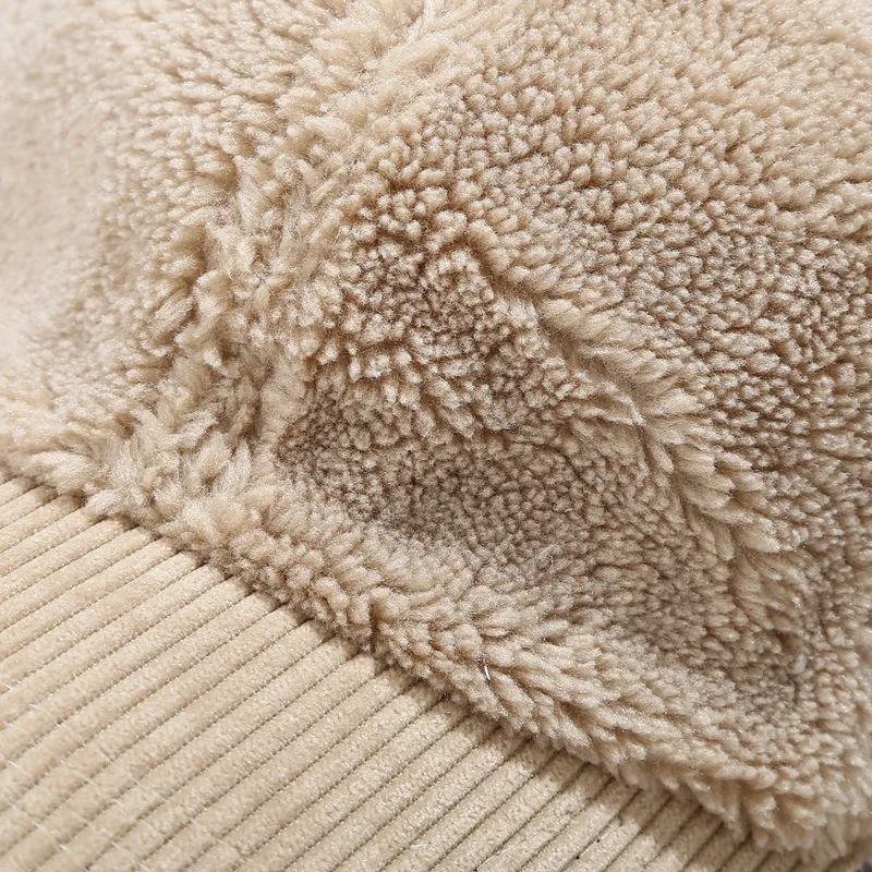 Autumn Winter New Fashion Solid Color Plush Baseball Caps Warm Duck Cap Outdoor Casual Light Plate Corduroy for Men and Women JH