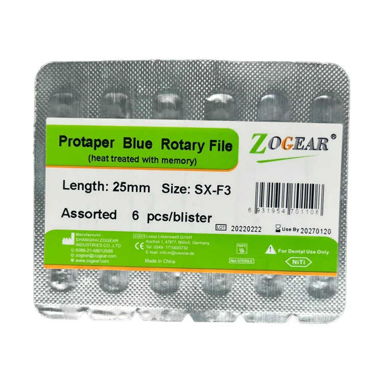 Zogear High Quality Niti Blue Rotary Dental Endodontic Endo Files