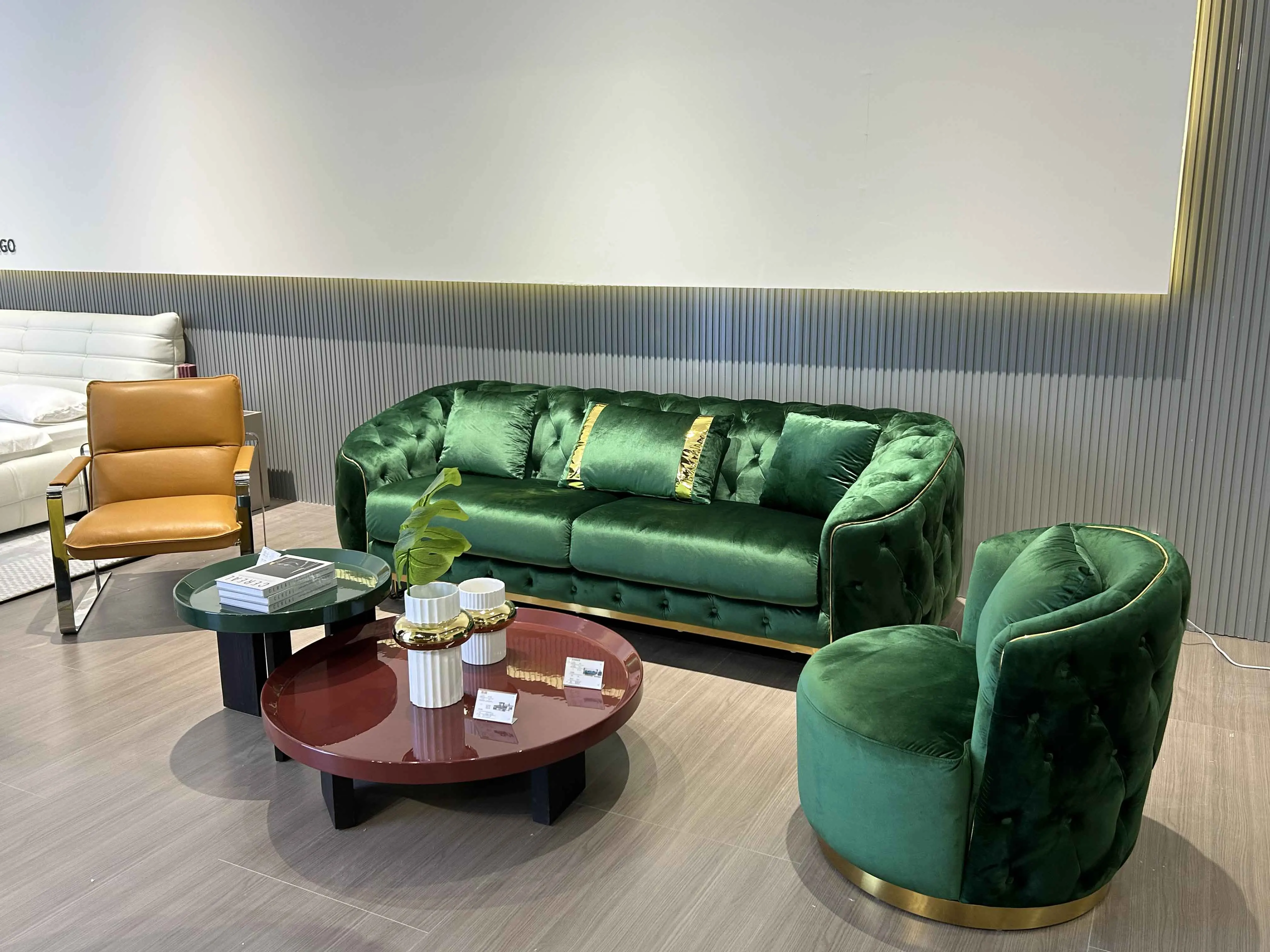 Modern luxury sofa set furniture velvet couch living room sofas one seat two seat three seat sectional fabric sofa