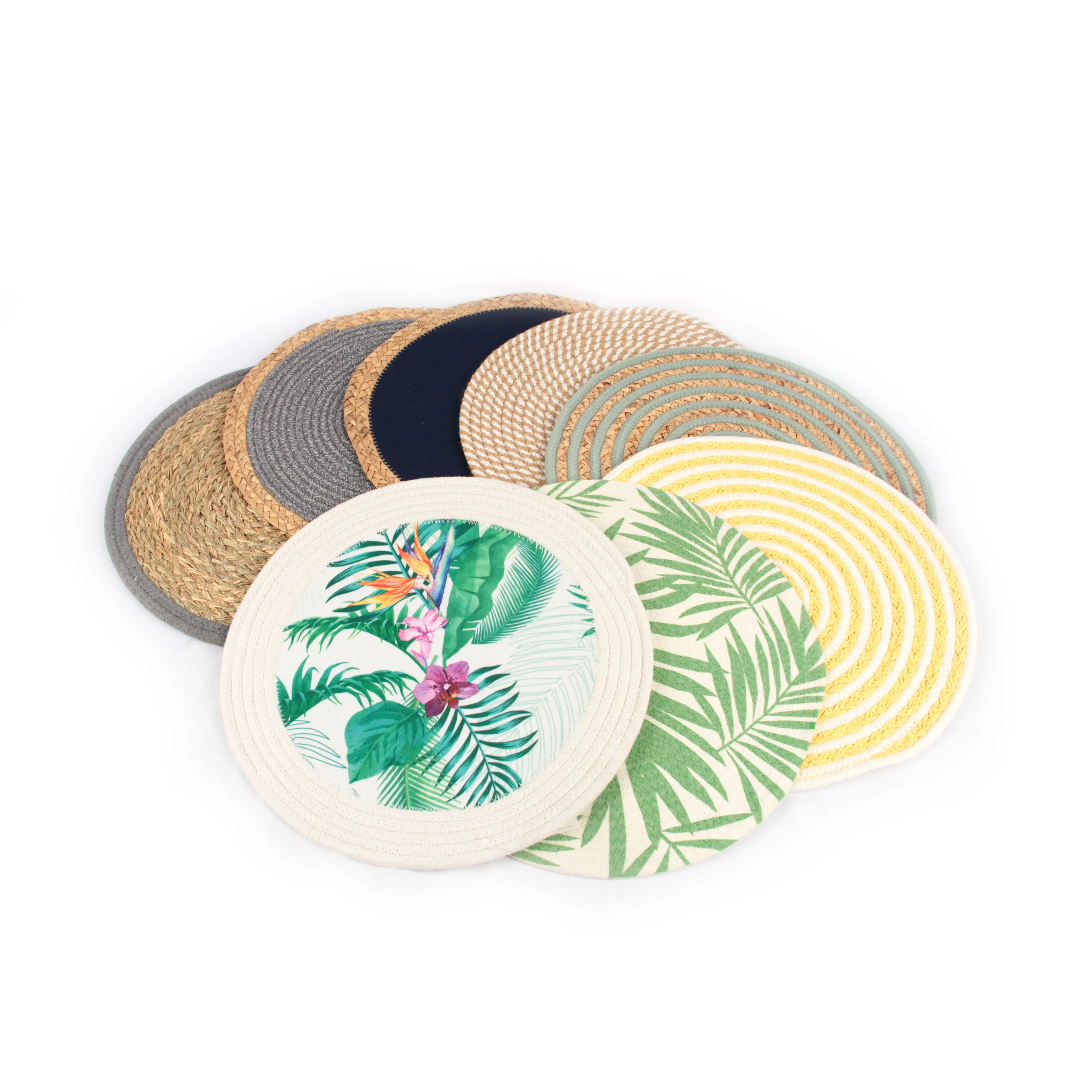 Wholesale Woven Insulation Mats  Cotton placemat for kitchen table mat dish mat 100% Cotton Rope Amaz0n Hot Selling