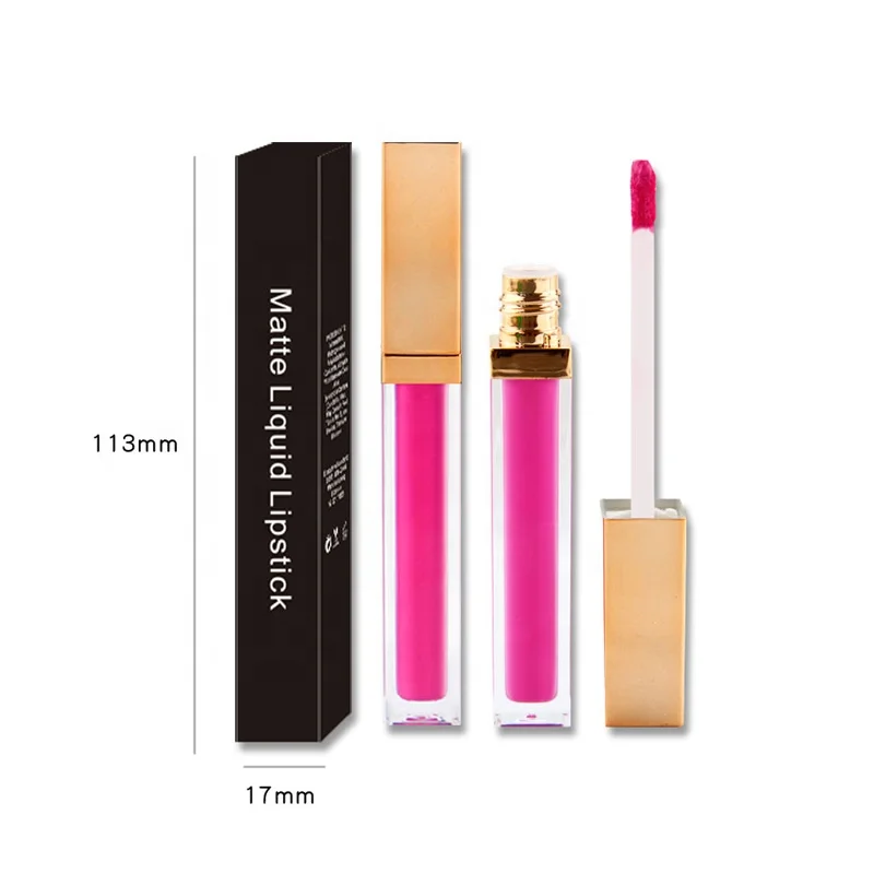 Square tube vegan friendly waterproof romantic bird liquid lipstick