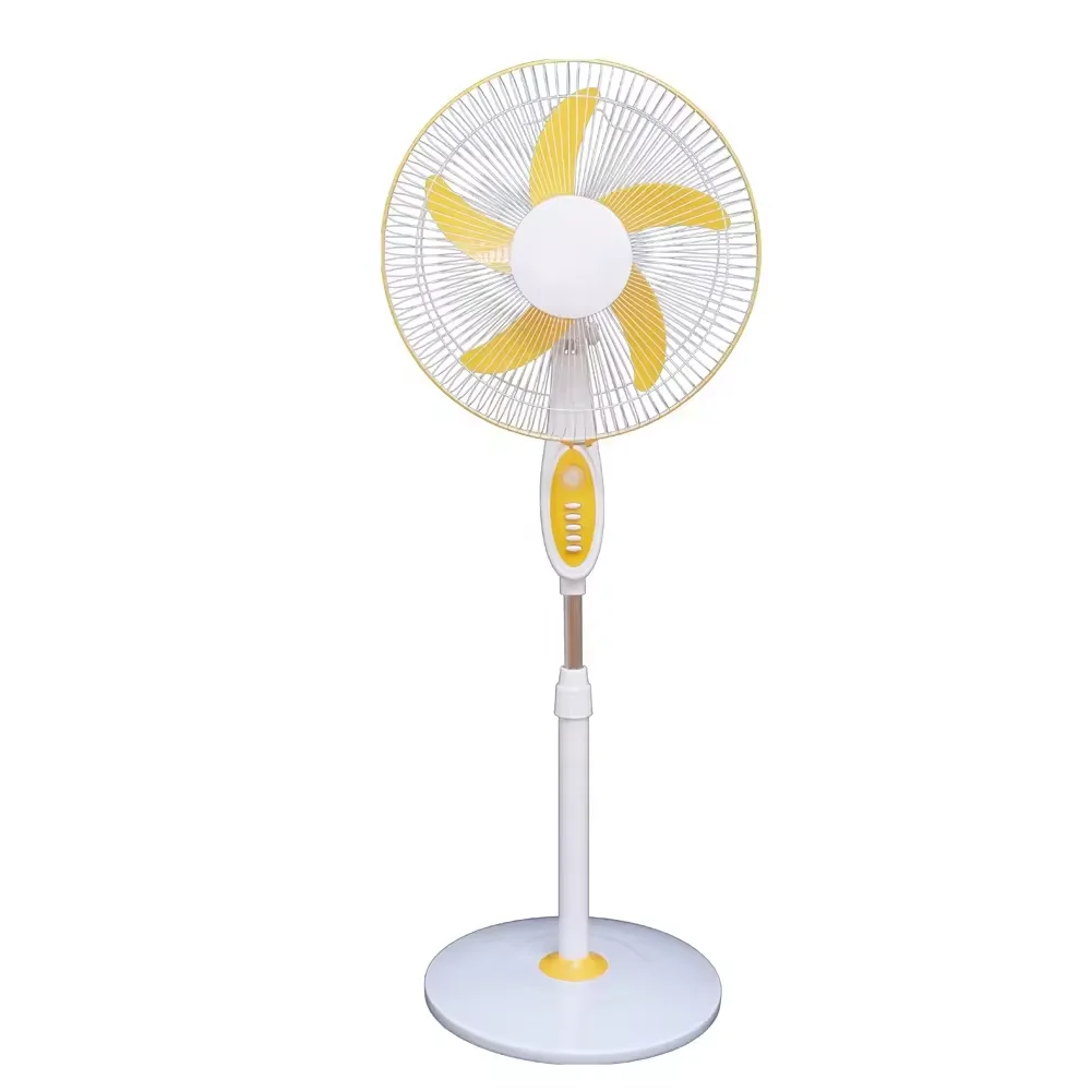 Emergency 12v dc fan energy saving solar fan 3 speeds oscillating 16 inch stand fan