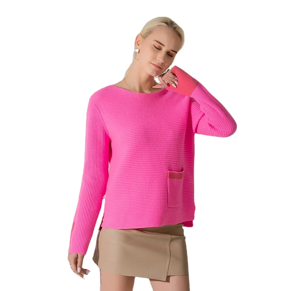 
Women Wholesale Custom Sweater Factory High quality 100% Cashmere Blend Wool Sweater For Women Knitwear 
