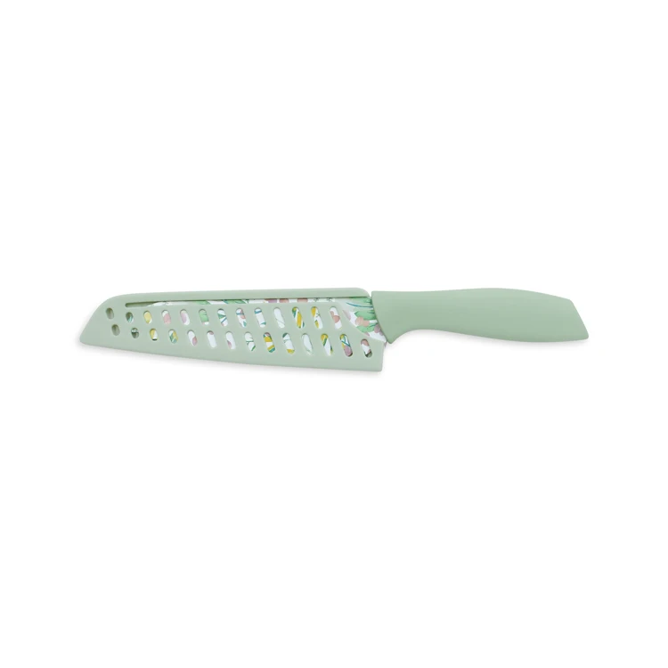 New Season Flower Pattern 6 inch Nonstick Coating Stainless Steel Sandwich Knife Knife with PP Handle Cheese Knife