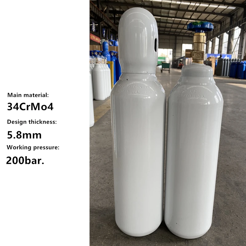 China Manufacturers Wholesale 40l 44.5kg High Pressure Oxygen Gas Cylinder Medical Oxygen Tank