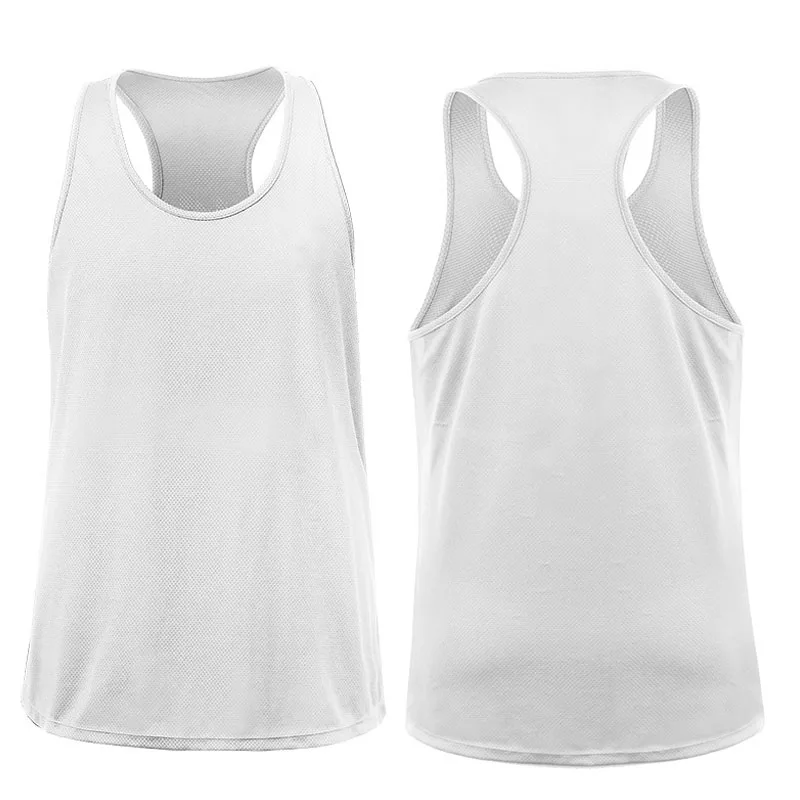 Oversized Running Fast Drying Exercise Gym Vests For Men Singlet Tank Top Polyester Spandex Vest Workout/