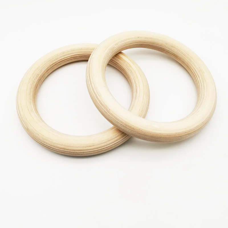 gymnastic rings wood 32mm Wooden Gym Rings with Enhanced Flexible Buckles & Durable Adjustable Straps
