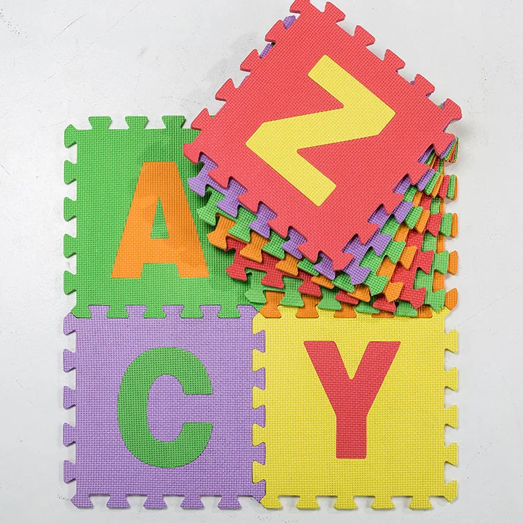 Customized non slip interlocking foam mat letter eva foam children puzzle mat squares foam play mat for educational toddlers