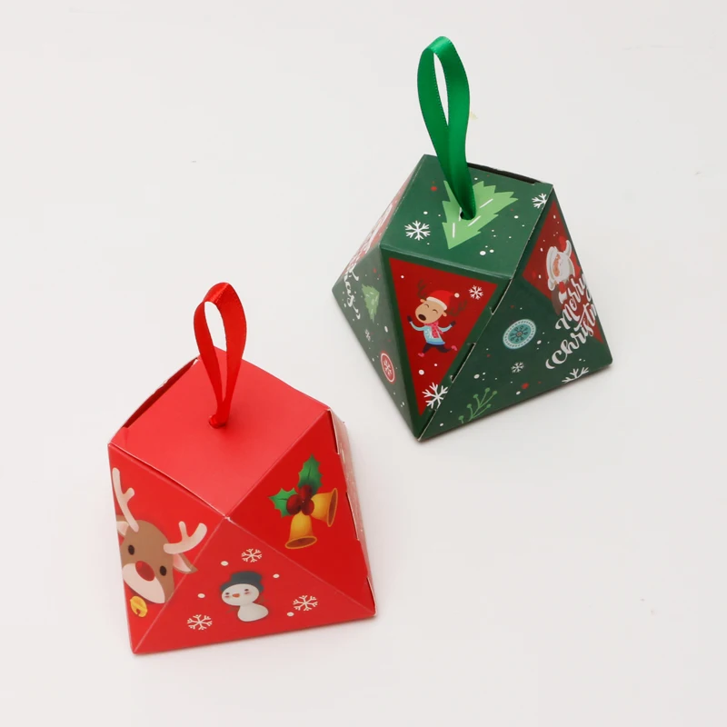 2023 custom single cupcake paper box for tree christmas crackers advent calendar packaging gift box