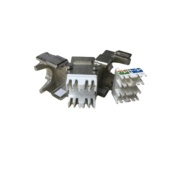 Сетевой кабель 50U 180 градусов безинструментальный двойной IDC FTP Cat6A Keystone