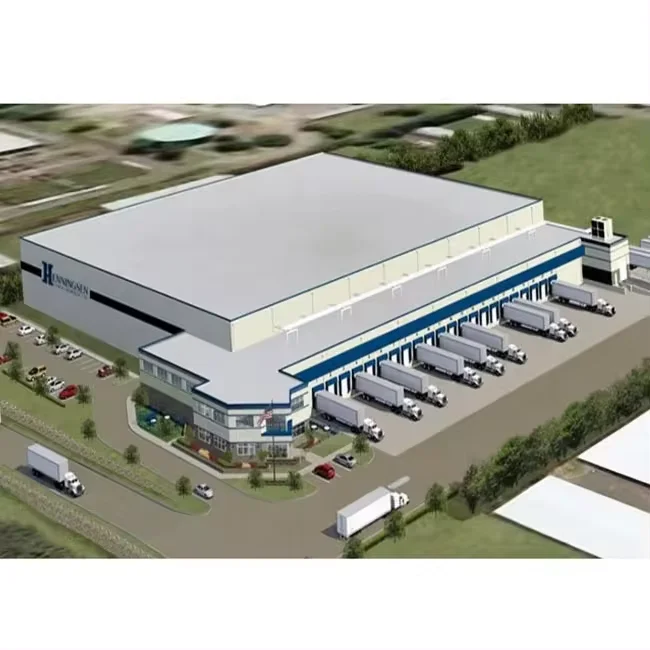 Modern Design Prefabricated Steel Structure Metal Building Industrial Warehouse/Sandwich Panel Material Workshop House Shop Mall