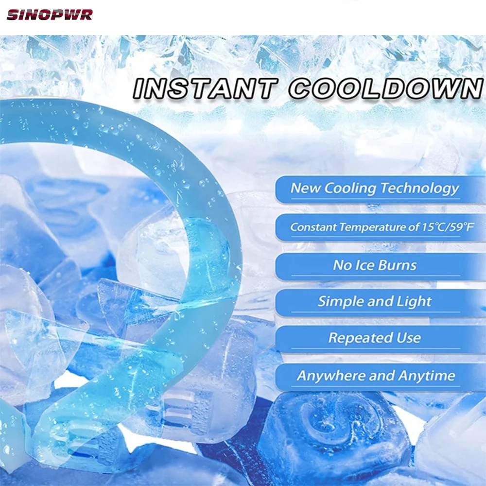 Волшебный охладитель, фазовое изменение, охлаждающая трубка для шеи, охлаждающее ожерелье, охлаждающая шея для занятий спортом