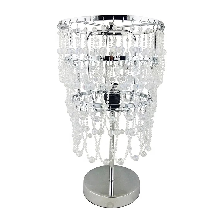 Promotional Decorate Restaurant Modern Chandelier Beaded Table Crystal Lamp For Hotel