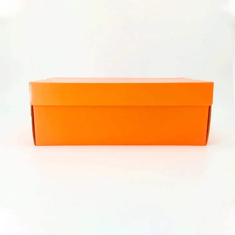 Zhize Branded Packaging Design Shoe Package Corrugated Orange  Sneaker Box Custom Shoe Boxes With Logo Packaging