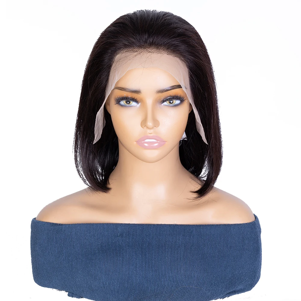Bob Wigs Human Hair 13x4 Lace Frontal Wigs Transparent Brazilian Hot Sale Cheap Bone Straight Long 8-16 Inch