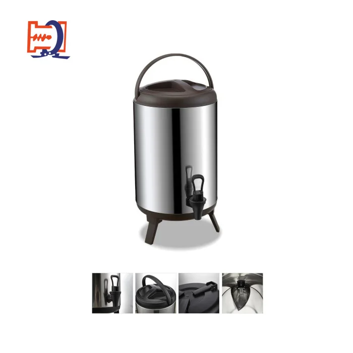 QiangHong ice tea and hot drink bucket stainless steel 8L 10L 12L insulated food barrel 1 MOQ With Factory Price