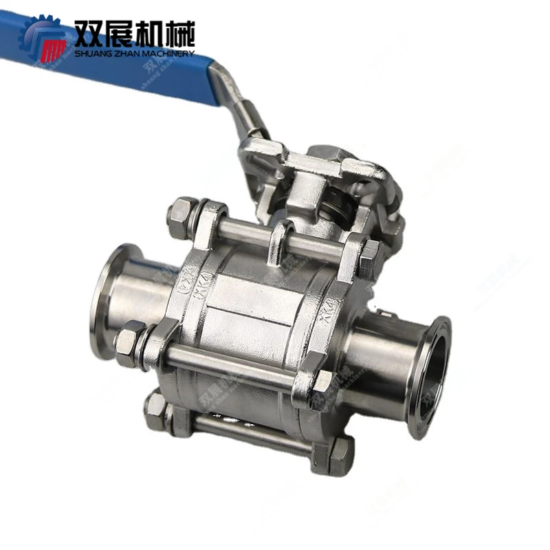 sanitary TC encapsulated ball valve high plate stainless steel SS304 SS316L tri-clamp ends manually 1000 WOG