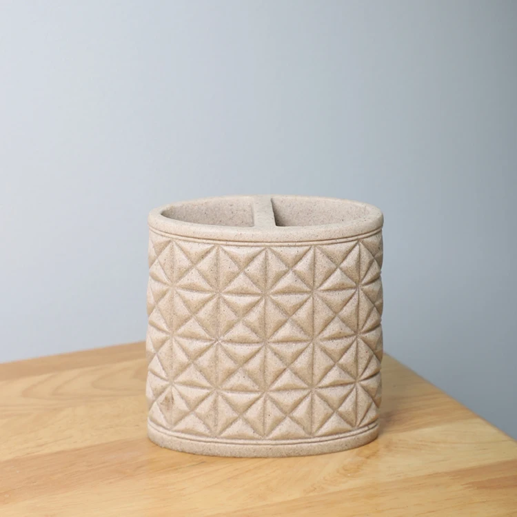 
Graceful pattern embossed hotel decorative moden toothbrush holder 6 pieces ceramic luxury bathroom set 