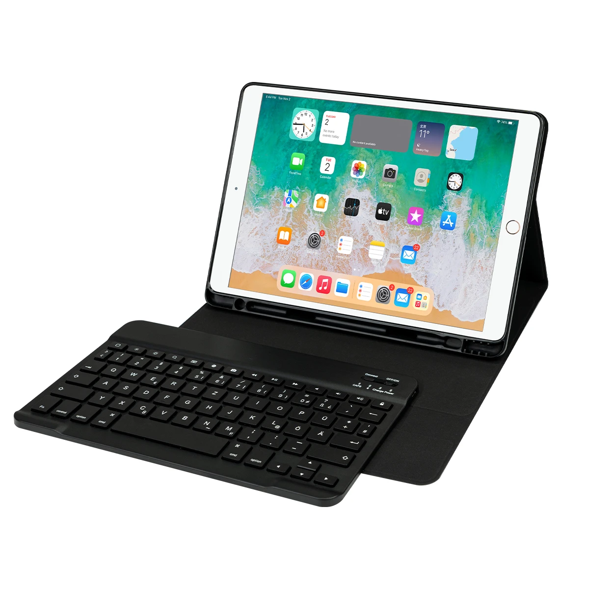 Оптовая продажа съемный чехол с Bluetooth-клавиатурой для 10 2 дюймов/10 5 дюймов iPad Smart Slim клавиатура школы USB-C зарядный порт