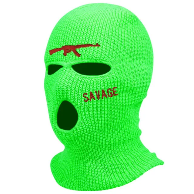 Custom Design Embroidery Logo Balaclava Motorcycle 3 Hole Full Face Knit Ski Mak Beanie