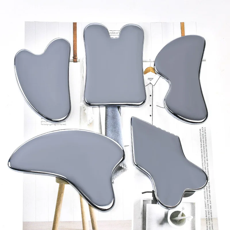 Factory Price  Custom LOGO Terahertz Guasha Stone Dolphin Shape  Facial Massage GuaSha Tool