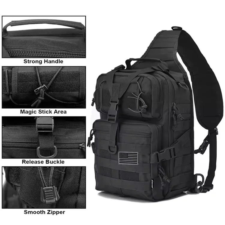 Wholesale Outdoors Oxford Sports Chest Bag Travel Cycling Durable Sling Bag For Men
