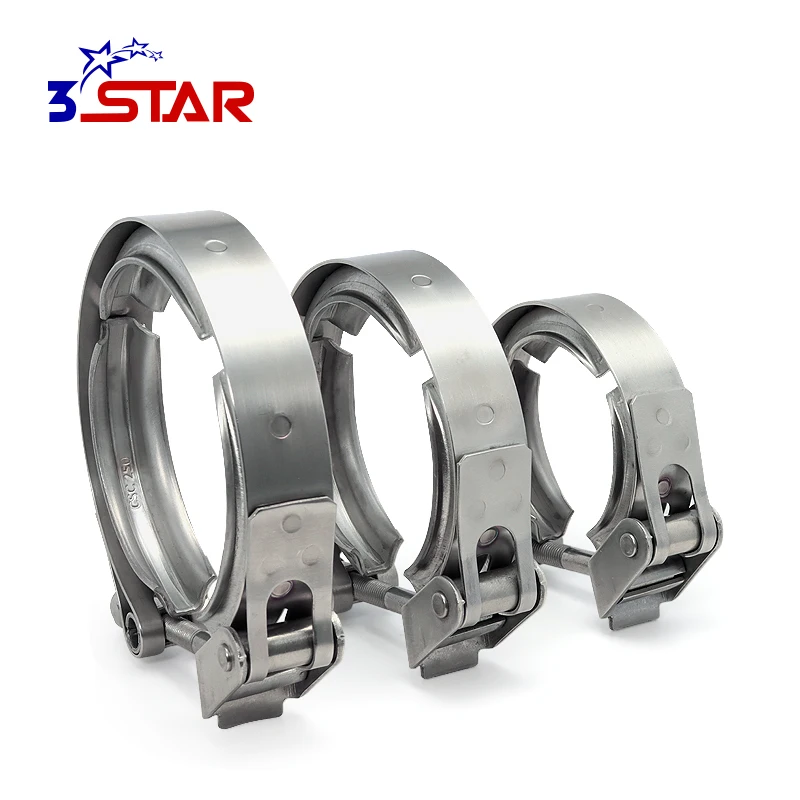 304  stainless steel v band clamp and flanges quick pipe clamp with female and male flanges