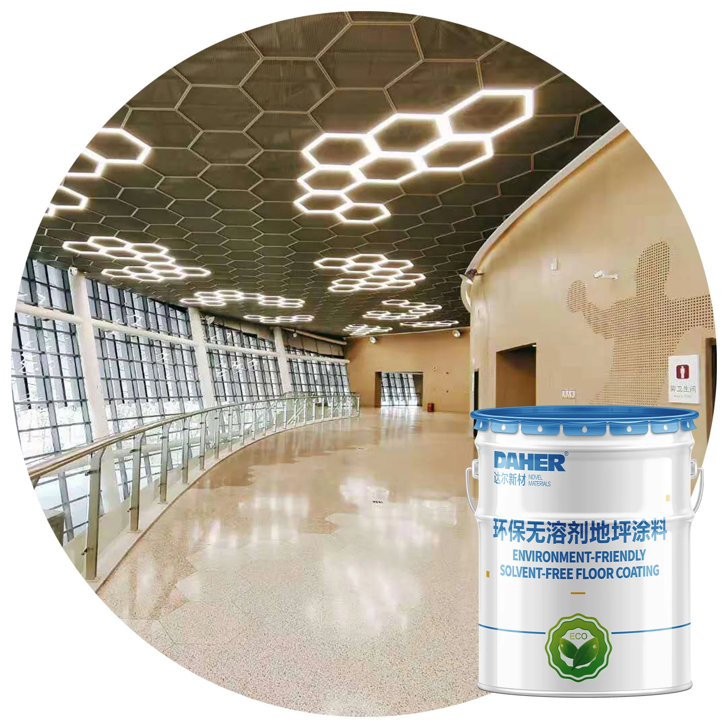 Epoxy Floor Coating Colorful Resin Flakes Marble Effect Paint
