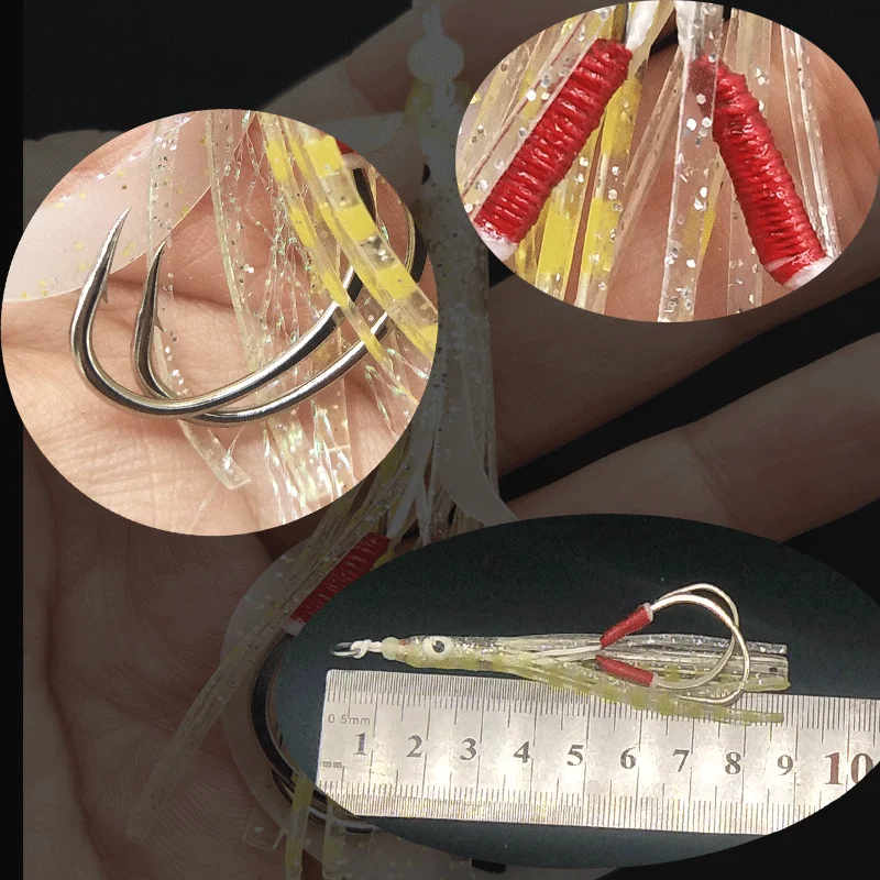 Wholesale  Silicon  Inchiku  Squid fishhooks  assit hook for fishing jig