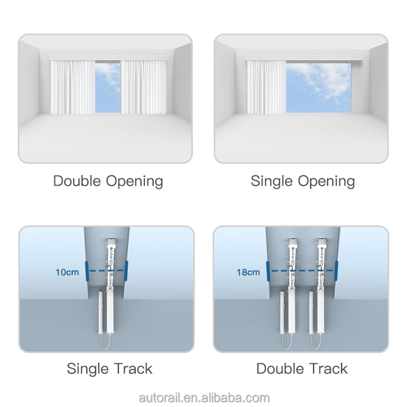 battery powered smart curtain motor zigbee tuya curtain motor for home