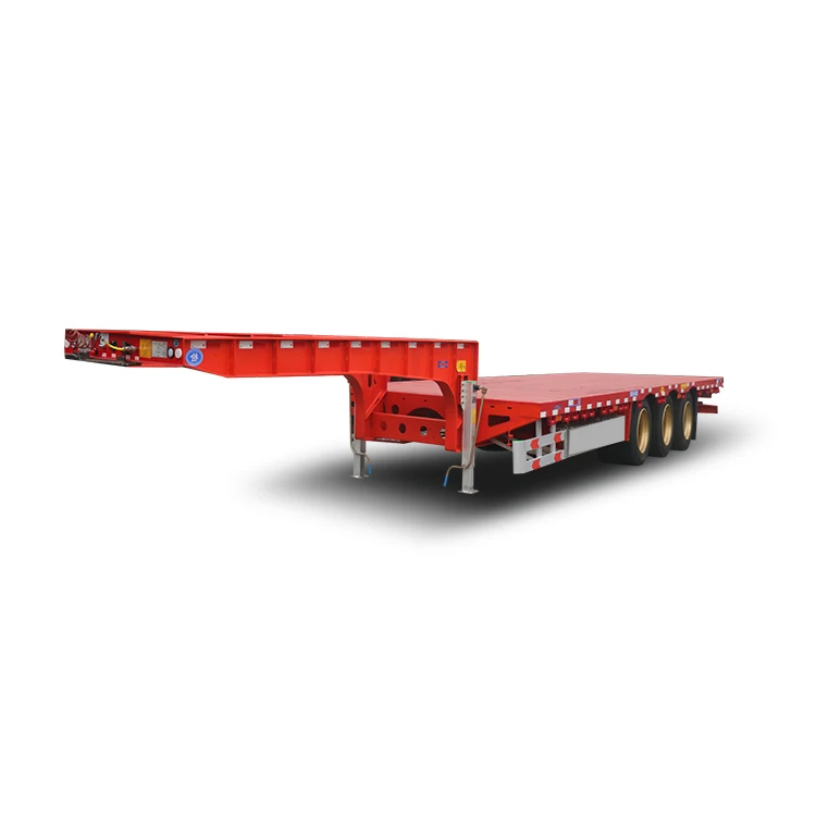 Cargo container low flatbed transport semi-trailer 3 axle semi trailer lowbed semi trailers ST TCL TD Special Vehicle Automotive