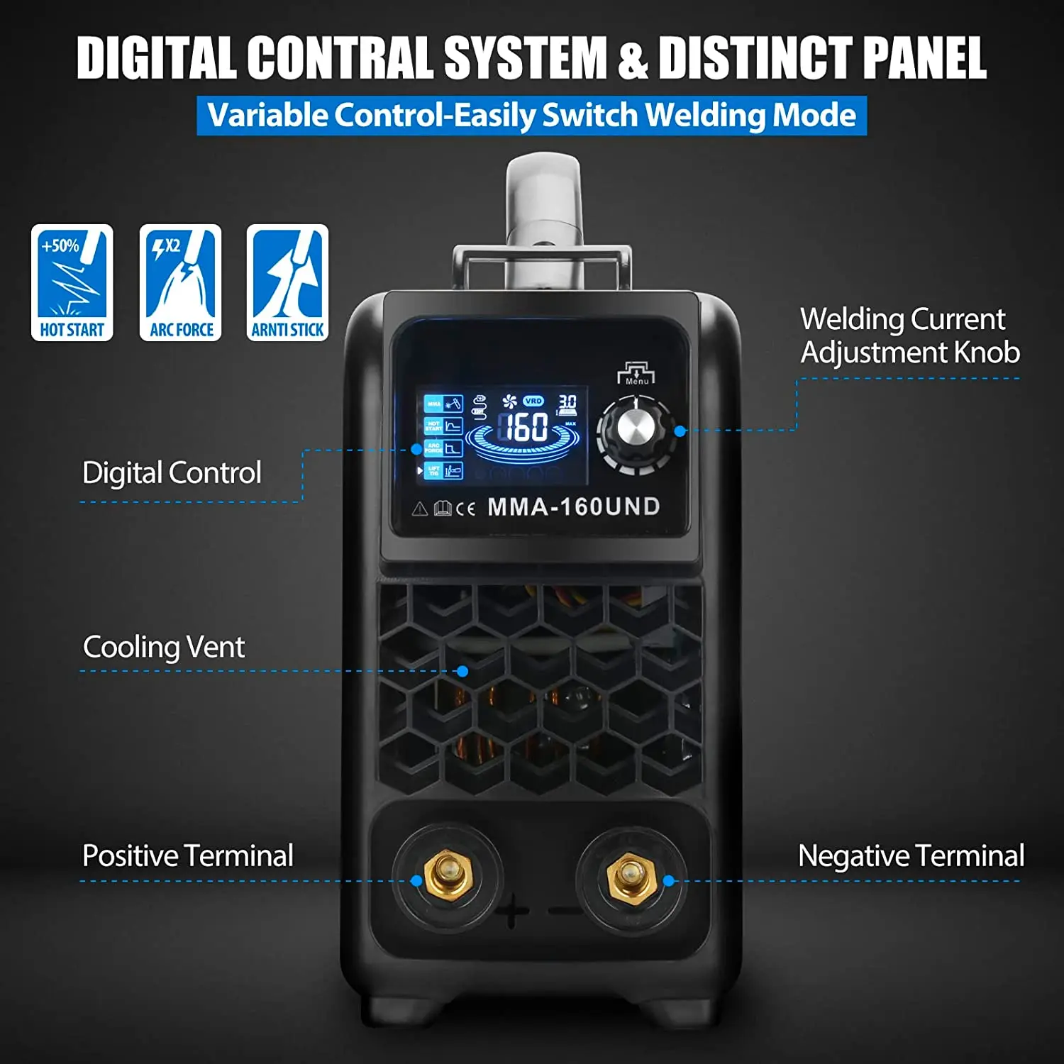 Factory Price ! !  Hot Start ARC Force Anti-Stick MMA+Lift TIG Inverter IGBT Welding Machine