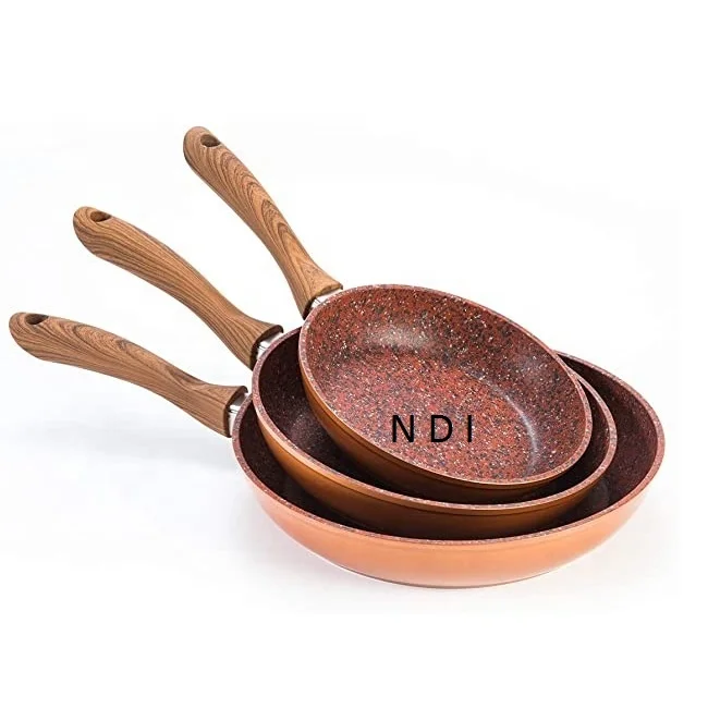 Cooking ware Best Quality Non Stick Fry Pan Hot Sale Frying Pan With Metal Handle Decor Custom Shape Designer Fry Pan