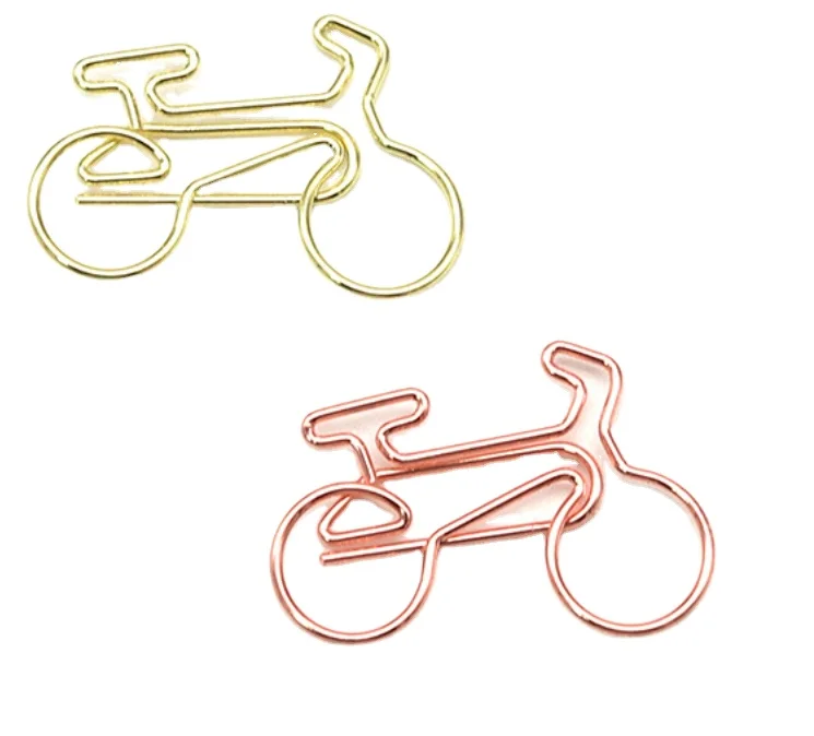 50 Piece Bicycle  Shape Paper Clips,Funny Planner Clips for for Fun Office Supplies School Gifts Wedding Decoration