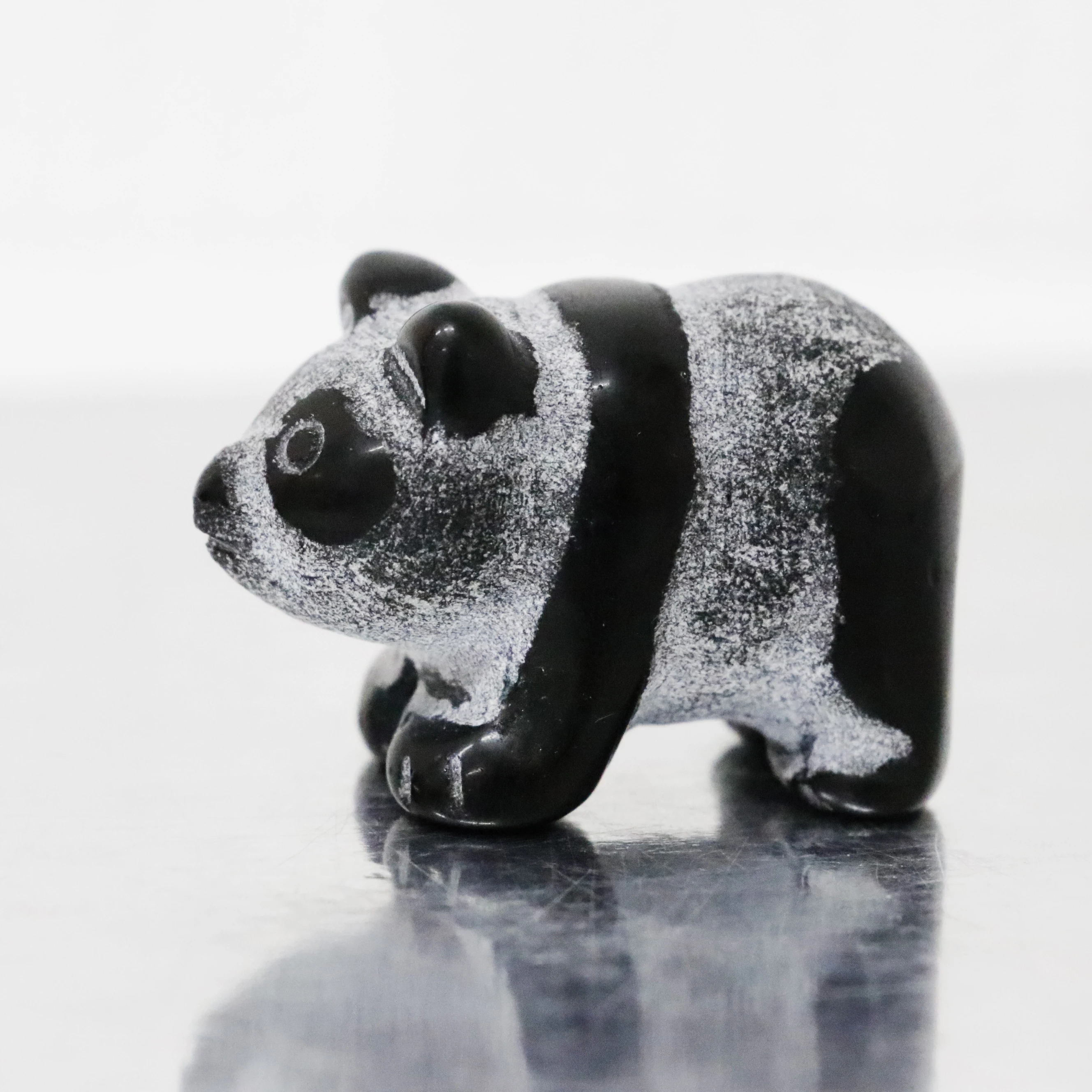 Natural healing stone crystal carved animal giant panda as a gift