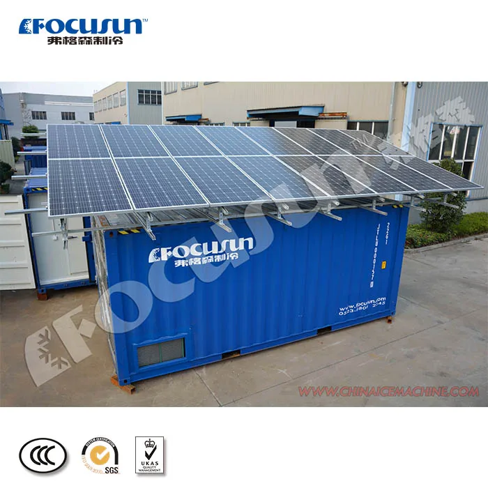 Hot-sale FOCUSUN new solar powered containerized cold room for vegetables fruits or fish