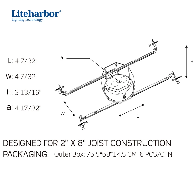 4inch New Construction LED Fire Rated Downlight Round Octagon  Housing For Commercial Lighting